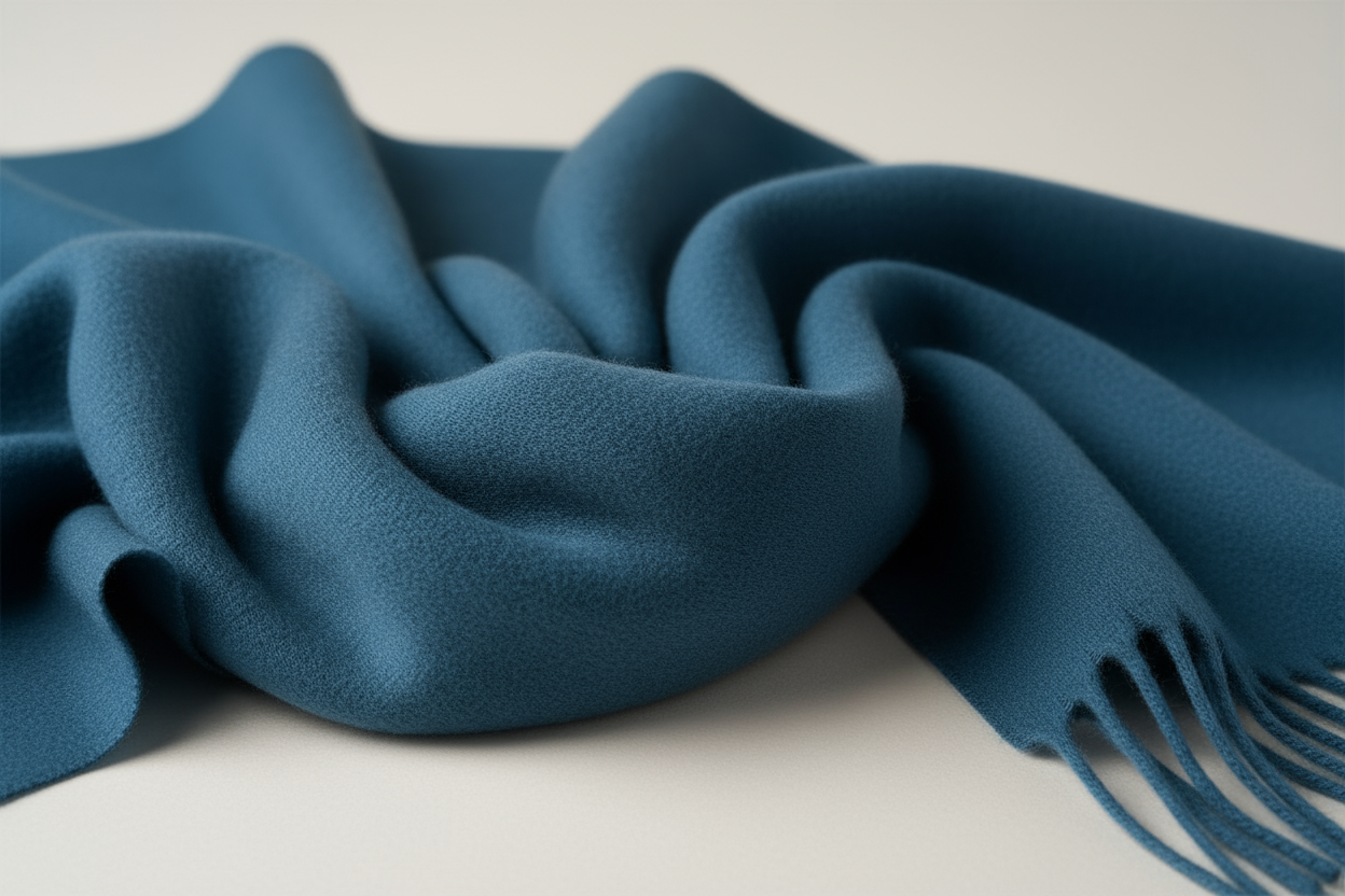 Blue Jean Cashmere Texture Detail