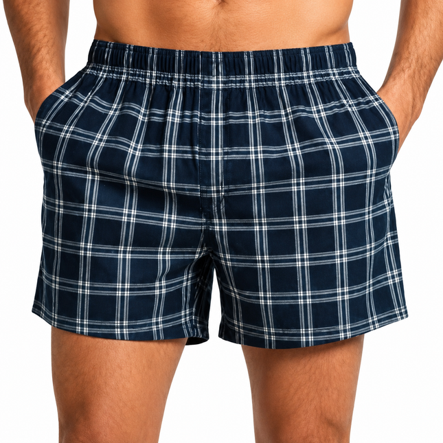 Men’s Plaid Boxer Shorts 6-Pack Soft Cotton Blend Tartan Boxers