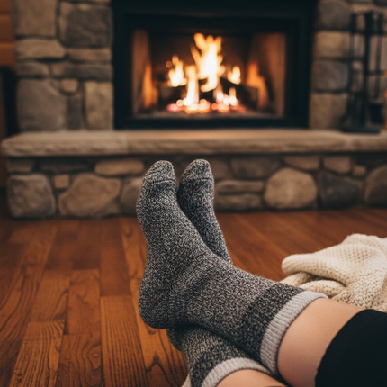 Cabin Fireplace Scene - Two-Tone
