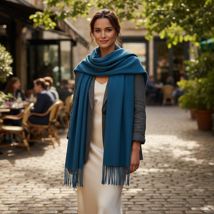 Casual Blue Jean Scarf Look