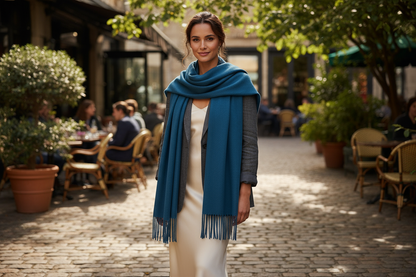 Casual Blue Jean Scarf Look