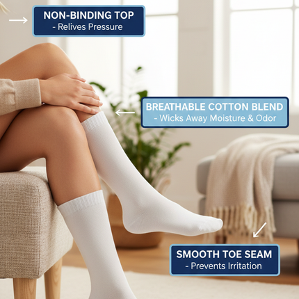 Diabetic Socks Lifestyle - Plain White