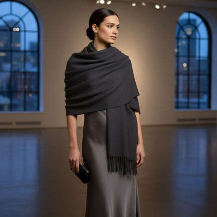 Evening Gray Scarf Look