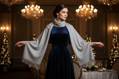 Evening Silver Scarf Look