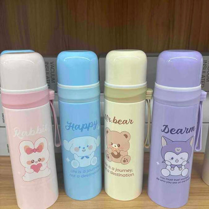 Happy Animal Plastic Hanging Thermos Cup 500ML - PremiumBrandGoods