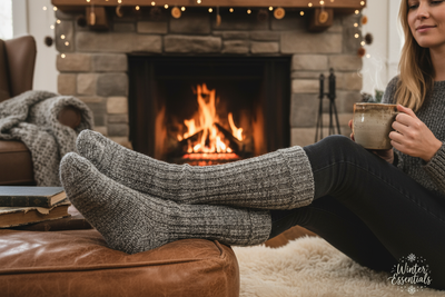 Fireplace with Warm Drink