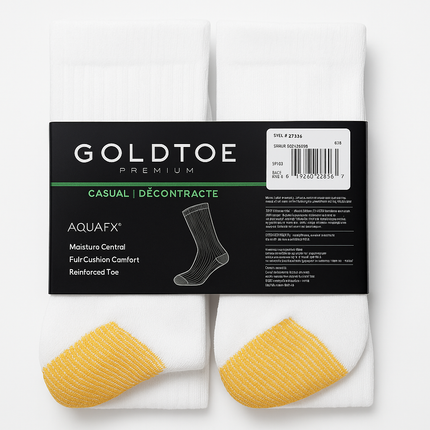 Goldtoe socks detail with label