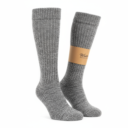 Gray Over-the-Calf Socks