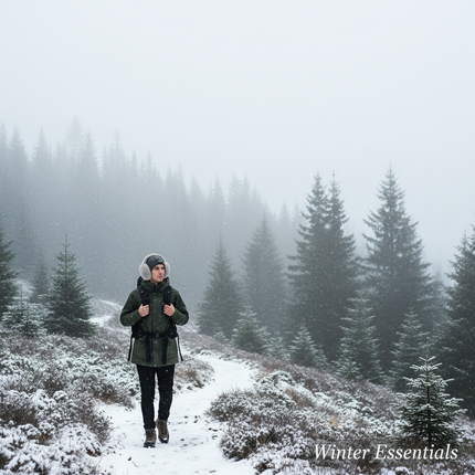 Grey earmuffs mountain lifestyle