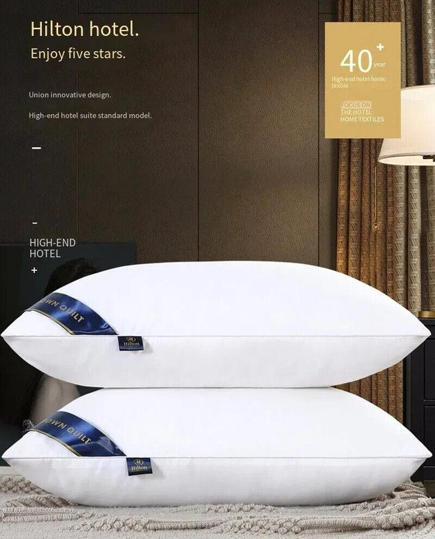 Hilton Hotel & Resort Collection Down-Quilt Polyester Pillow 2 Pack (King) - PremiumBrandGoods
