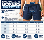 Men's 100% Cotton Boxers 6 Pack | S-4XL | Flex Waistband