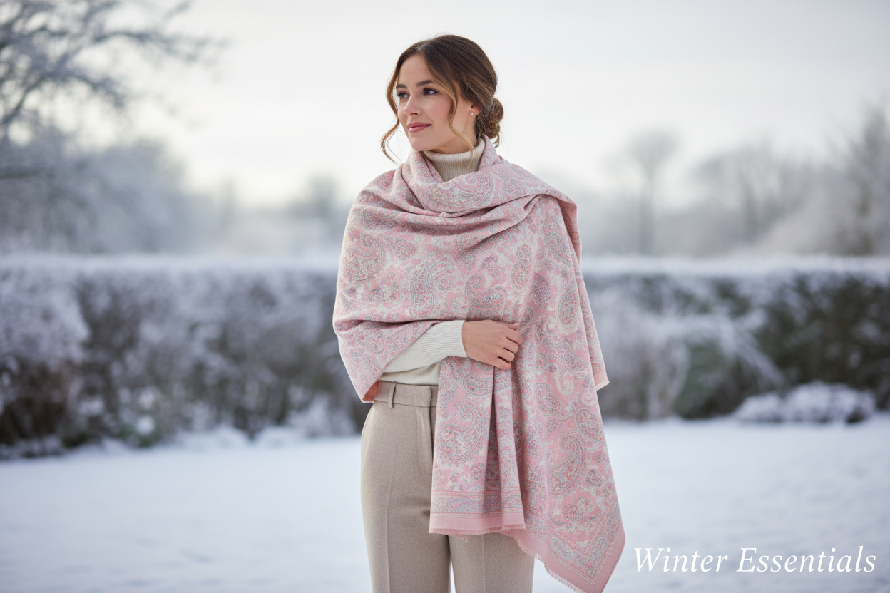 Large Paisley Pashmina Shawl Premium Soft Wrap Scarf 28"x78" Winter Essentials