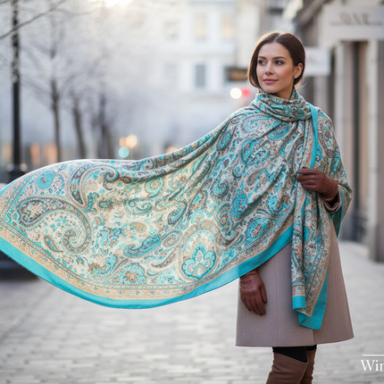 Large Paisley Pashmina Shawl Premium Soft Wrap Scarf 28"x78" Winter Essentials