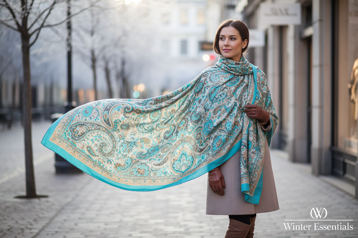 Large Paisley Pashmina Shawl Premium Soft Wrap Scarf 28"x78" Winter Essentials