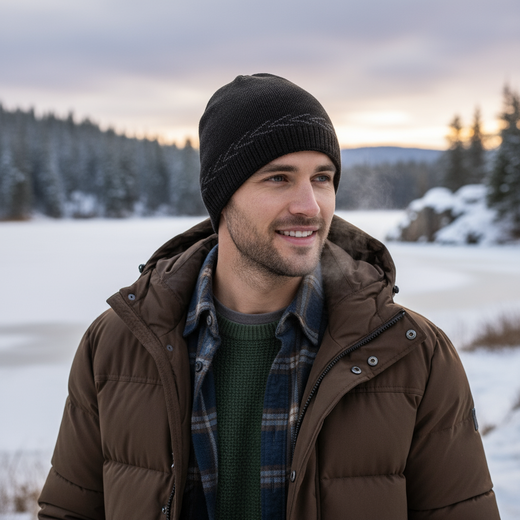 Men's Winter Beanie 2-Pack - Fleece Lined Thermal Hat - PremiumBrandGoods