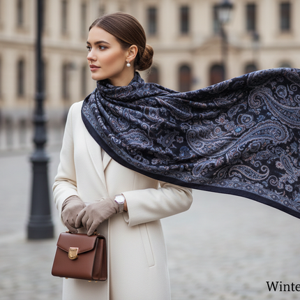 Large Paisley Pashmina Shawl Premium Soft Wrap Scarf 28"x78" Winter Essentials