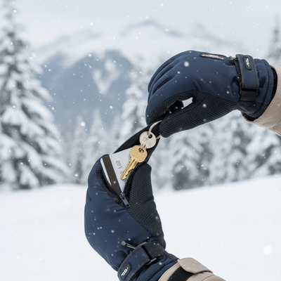 Women's Winter Ski Gloves 2-Pack - Zipper Pocket & Anti-Slip Grip - PremiumBrandGoods