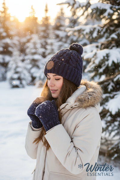 Women's Thermal Cable Knit Beanies - Assorted 2 Pack with Fur Lining