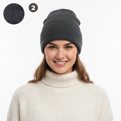 Insulated Winter Hat 3-Pack - Ribbed Beanie with Faux Fur Lining - PremiumBrandGoods