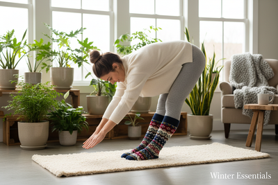 Women's Wool Blend Winter Socks - Assorted 6-Pack Nordic Pattern Warm Socks