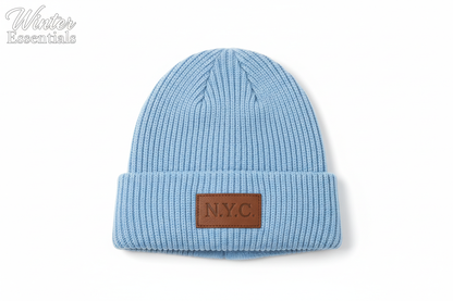 Thermal Winter Beanie Hat Plush Fleece Lined Ribbed Knit Hat Unisex NYC Style