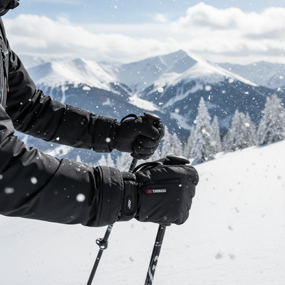 Winter Ski Gloves - Waterproof with Zipper Pocket & Anti-Slip Grip - PremiumBrandGoods