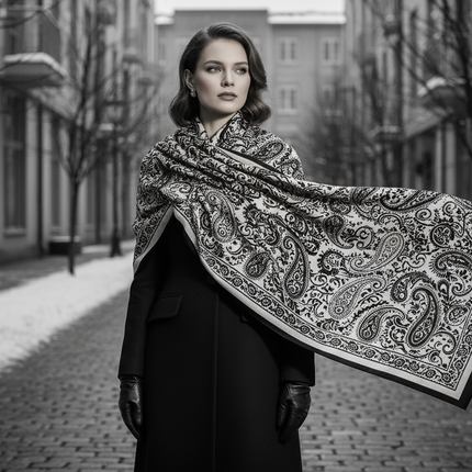 Large Paisley Pashmina Shawl Premium Soft Wrap Scarf 28"x78" Winter Essentials