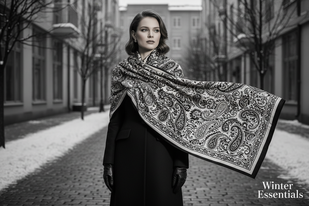 Large Paisley Pashmina Shawl Premium Soft Wrap Scarf 28"x78" Winter Essentials