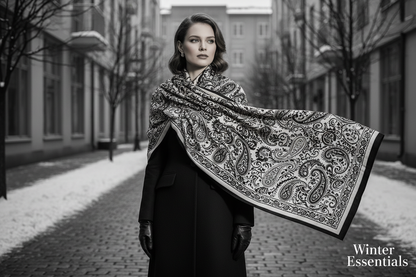 Large Paisley Pashmina Shawl Premium Soft Wrap Scarf 28"x78" Winter Essentials