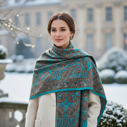 Large Paisley Pashmina Shawl Premium Soft Wrap Scarf 28"x78" Winter Essentials