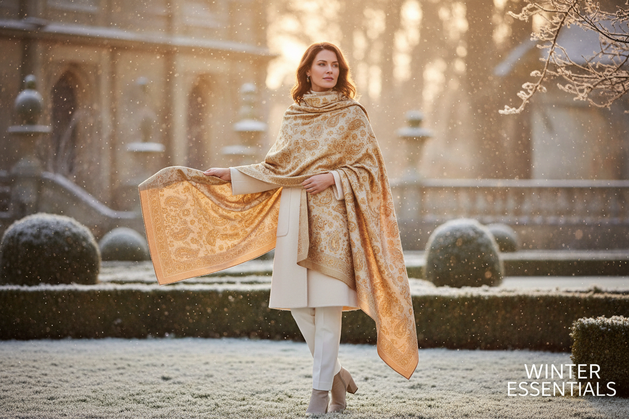 Large Paisley Pashmina Shawl Premium Soft Wrap Scarf 28"x78" Winter Essentials