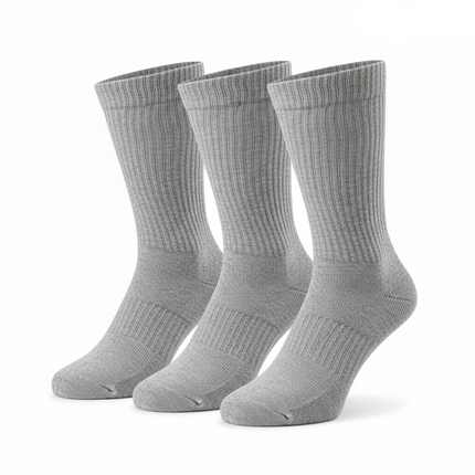 Men's Crew Socks - All Gray