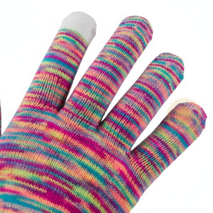 Winter Touchscreen Gloves 2-Pack - Multi-Tone by Cindy Claire - PremiumBrandGoods