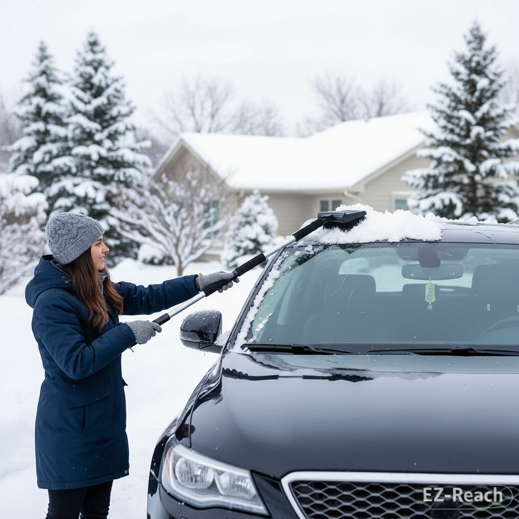 Telescopic Snow Brush & Ice Scraper - 29.8" to 43.3" Extendable - PremiumBrandGoods
