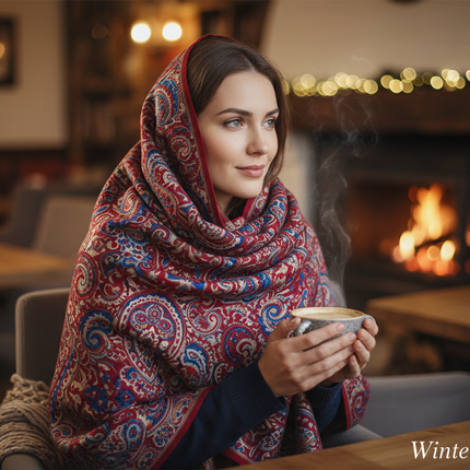 Large Paisley Pashmina Shawl Premium Soft Wrap Scarf 28"x78" Winter Essentials
