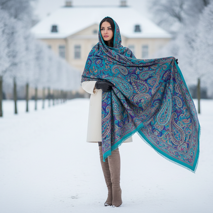 Large Paisley Pashmina Shawl Premium Soft Wrap Scarf 28"x78" Winter Essentials