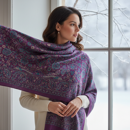 Large Paisley Pashmina Shawl Premium Soft Wrap Scarf 28"x78" Winter Essentials