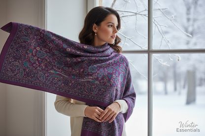 Large Paisley Pashmina Shawl Premium Soft Wrap Scarf 28"x78" Winter Essentials