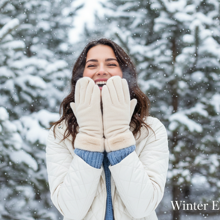 Women's Plush Winter Gloves - Assorted 2-Pack Warm Fur-Lined Gloves