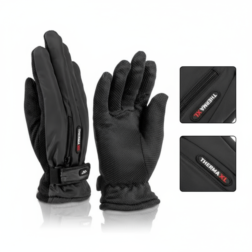 Winter Ski Gloves - Waterproof with Zipper Pocket & Anti-Slip Grip - PremiumBrandGoods