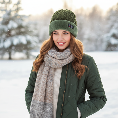 Thermal Fur-Lined Beanie Hats - 3 Pack Assorted Colors - PremiumBrandGoods