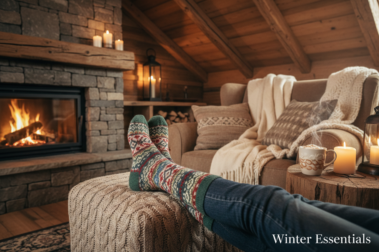 Women's Wool Blend Winter Socks - Assorted 6-Pack Nordic Pattern Warm Socks