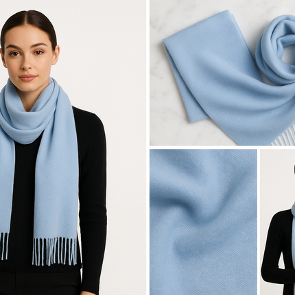Baby Blue Cashmere Pashmina