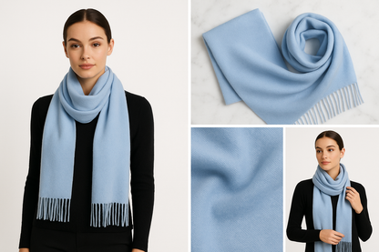 Baby Blue Cashmere Pashmina