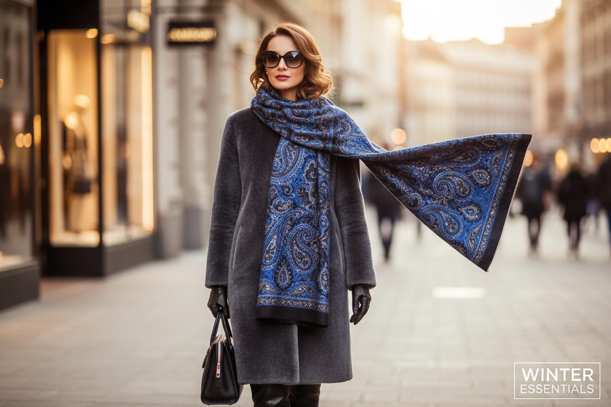 Large Paisley Pashmina Shawl Premium Soft Wrap Scarf 28"x78" Winter Essentials