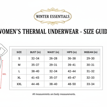 Women's Thermal Underwear Set - 2 Piece Long Johns Top & Bottom for Winter