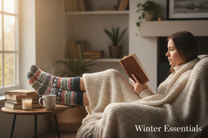 Women's Wool Blend Winter Socks - Assorted 6-Pack Nordic Pattern Warm Socks