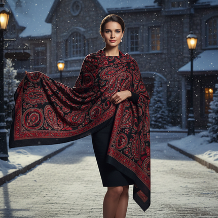 Large Paisley Pashmina Shawl Premium Soft Wrap Scarf 28"x78" Winter Essentials
