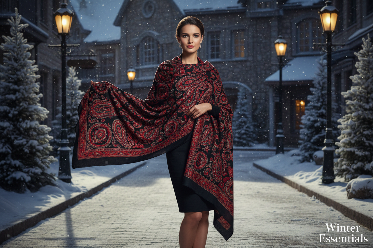 Large Paisley Pashmina Shawl Premium Soft Wrap Scarf 28"x78" Winter Essentials