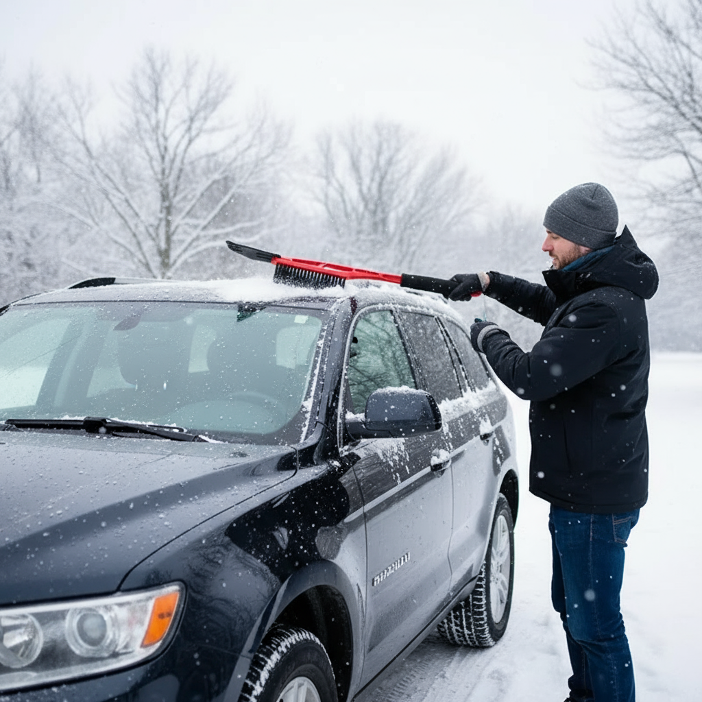 Extendable Snow Brush & Ice Scraper - 20 Inch Winter Car Tool Kit - PremiumBrandGoods